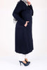 Women's Oversize Navy Blue Begonia Coat