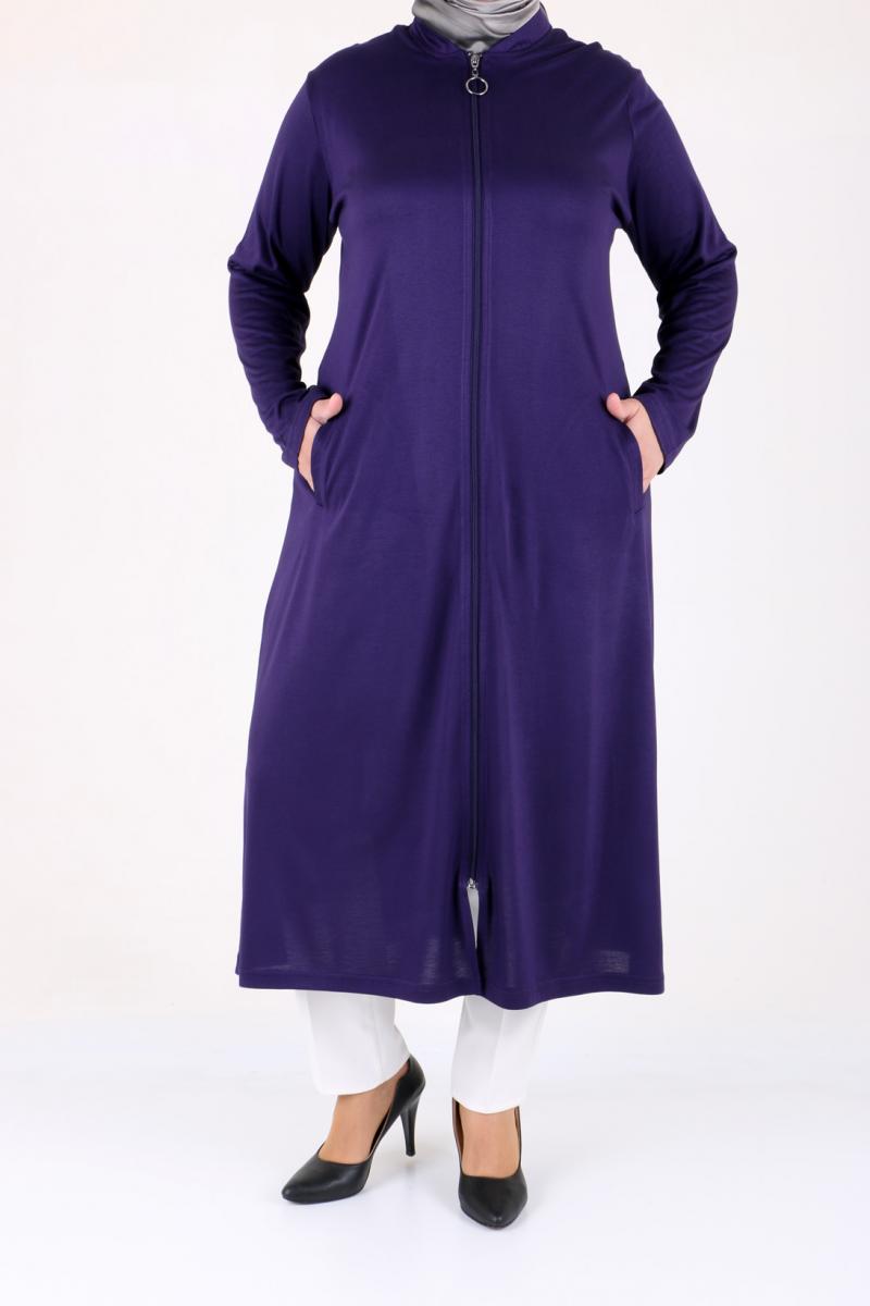 Women's Oversize Purple Begonia Coat