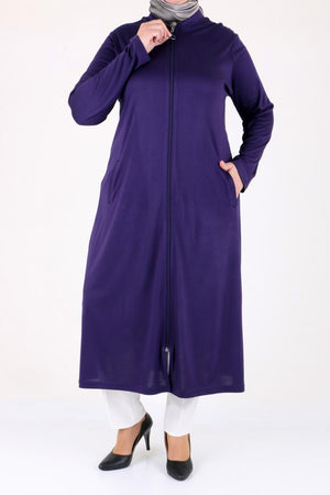 Women's Oversize Purple Begonia Coat