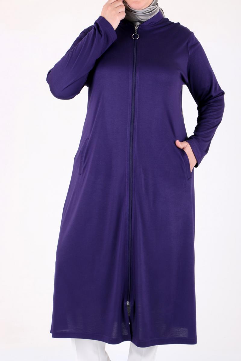 Women's Oversize Purple Begonia Coat