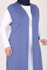 Women's Oversize Indigo Combed Cotton Vest