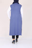 Women's Oversize Indigo Combed Cotton Vest