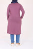 Women's Oversize Eyelets Detail Combed Cotton Dusty Rose Tunic