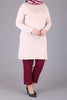 Women's Oversize Long Sleeves Long Mink Combed Cotton Blouse