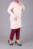 Women's Oversize Long Sleeves Long Mink Combed Cotton Blouse