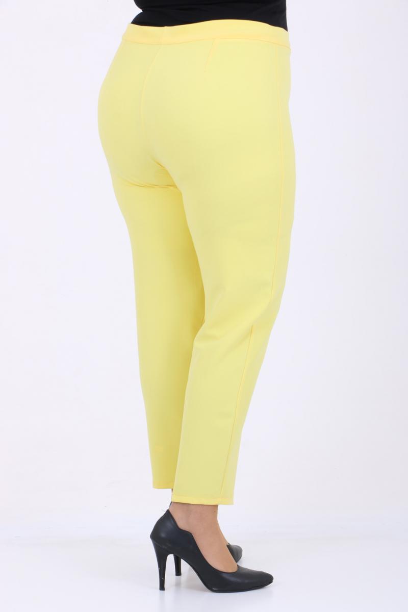 Women's Oversize Buttoned Lemon Yellow Carrot Pants