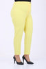 Women's Oversize Buttoned Lemon Yellow Carrot Pants