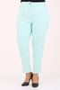 Women's Oversize Buttoned Mint Green Carrot Pants