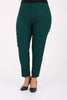 Women's Oversize Buttoned Emerald Green Carrot Pants