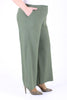 Women's Oversize Elastic Waist Khaki Viscose Pants