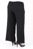 Women's Oversize Elastic Waist Black Viscose Pants